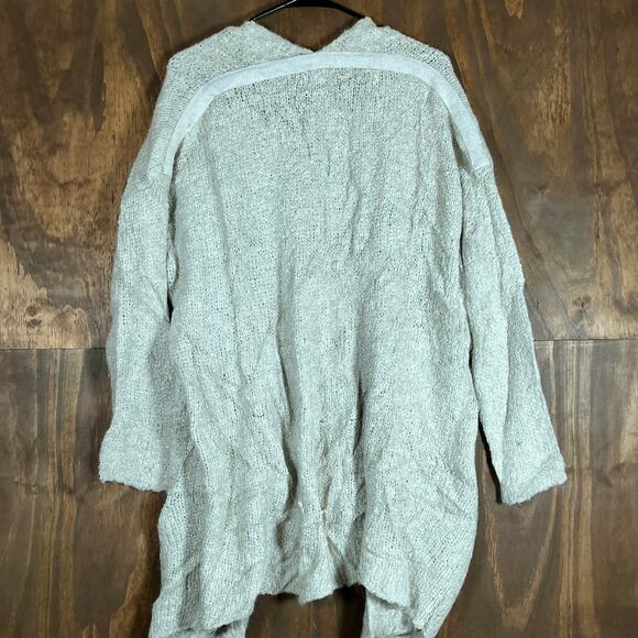 Aerie Womens Sweater Cream Cardigan Open Front Chunky Alpaca Wool Blend Medium - Picture 10 of 12